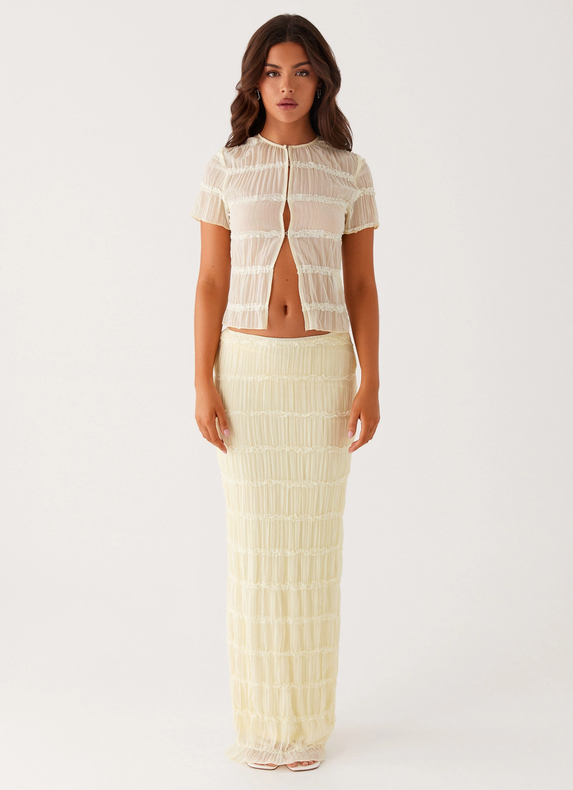 WrinkleResistant Fabric Daydreaming Top - Yellow