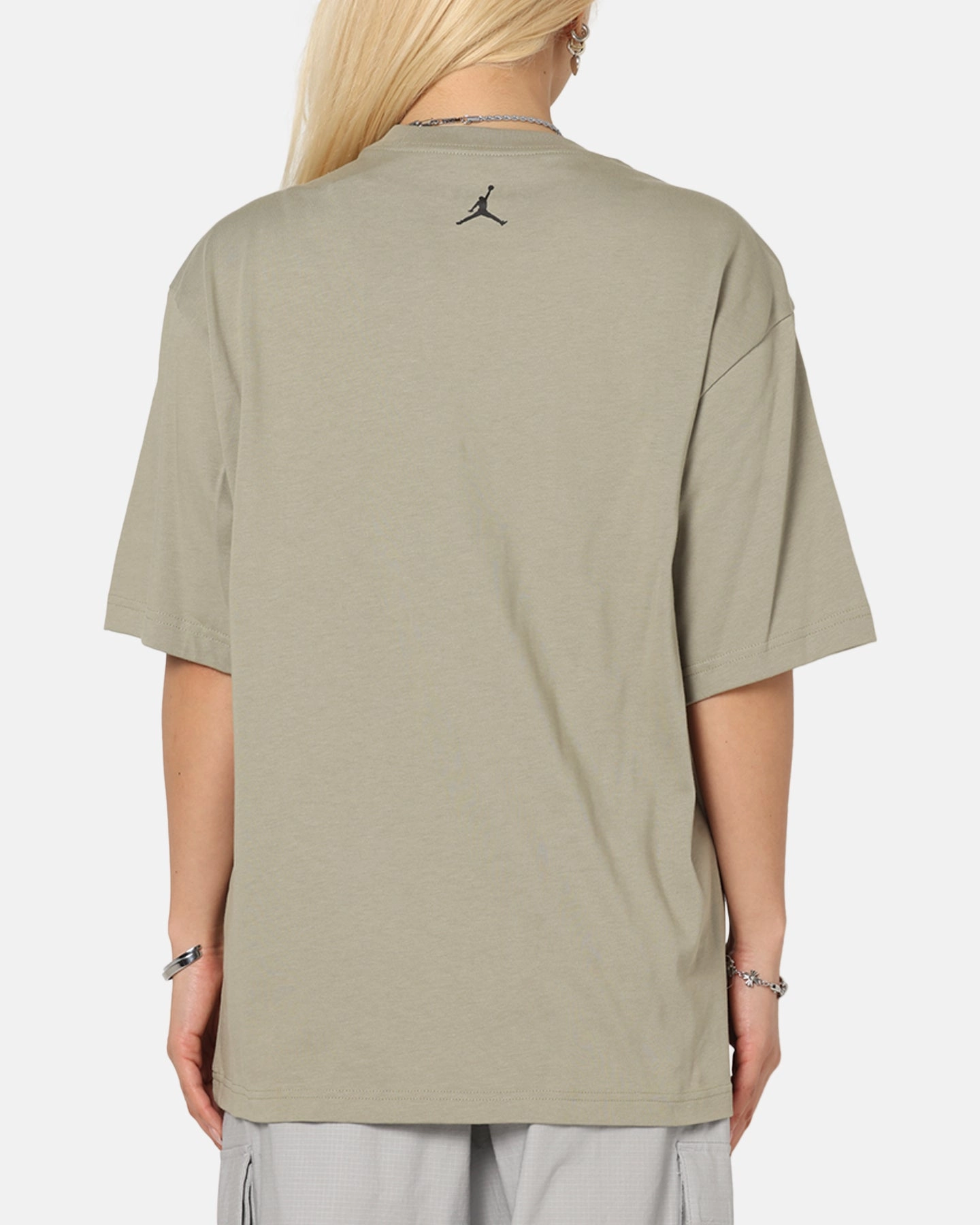 Fitted Design Lightweight pullover Jordan Brand Sneaker Patch Crewneck T-Shirt Khaki/Black