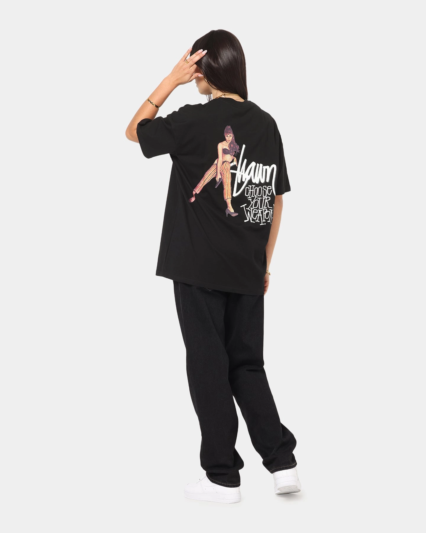 SoftKnit S Double Choose Your Weapon T-Shirt Washed Black