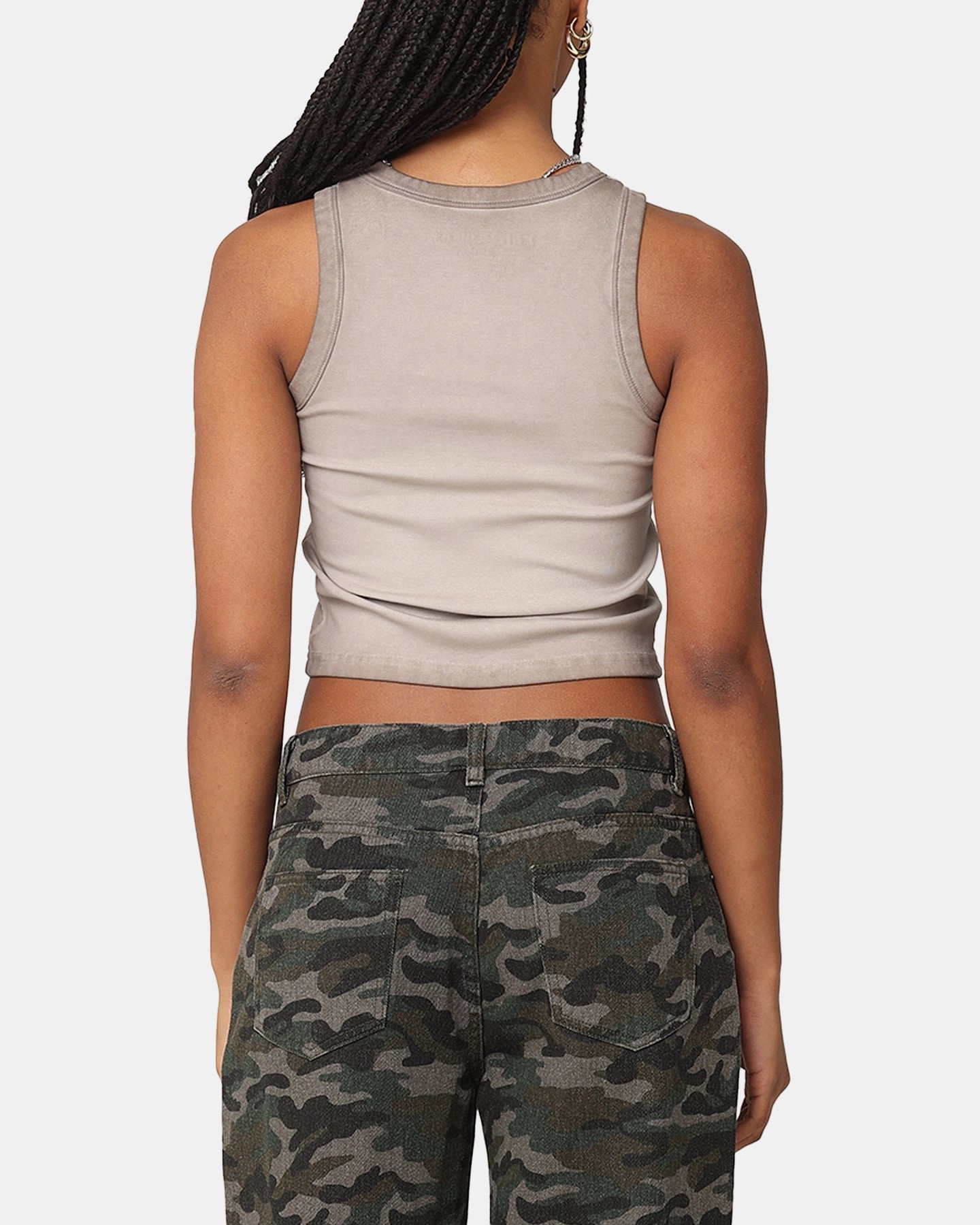 Betty Boop Women's Cowgirl Sunfade Tank Washed Brown Contoured Side Panels