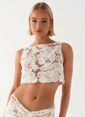 Adaptive Fit Technology Fiorella Floret Top - Ivory