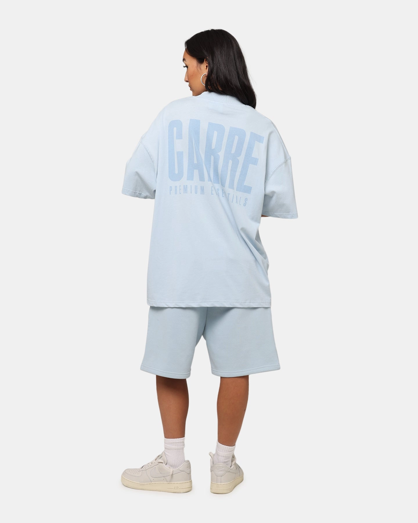 Carre Premium Essentials T-Shirt Baby Blue All Season Wear Fabric