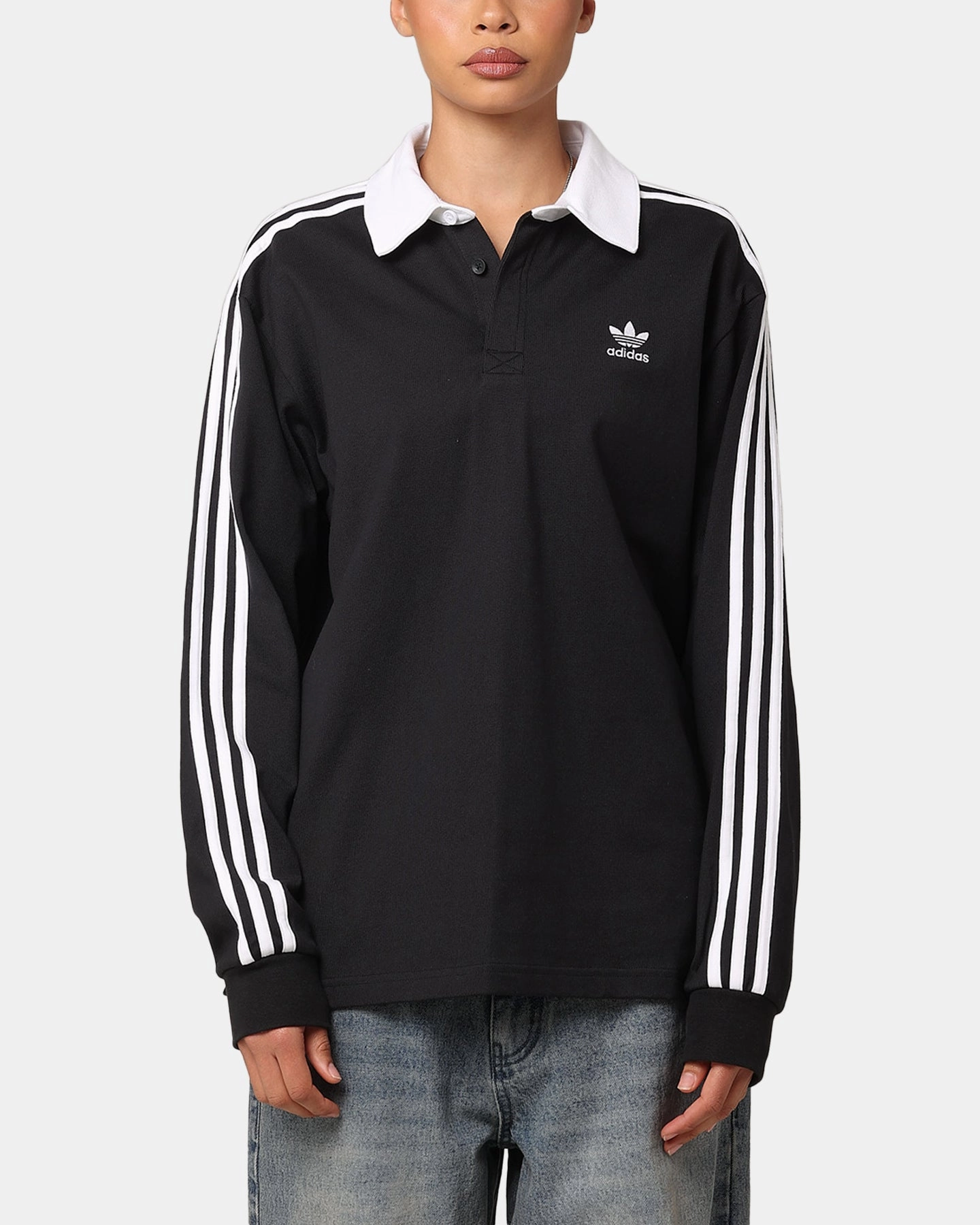 Adidas Rugby Polo Shirt Black StretchComfort