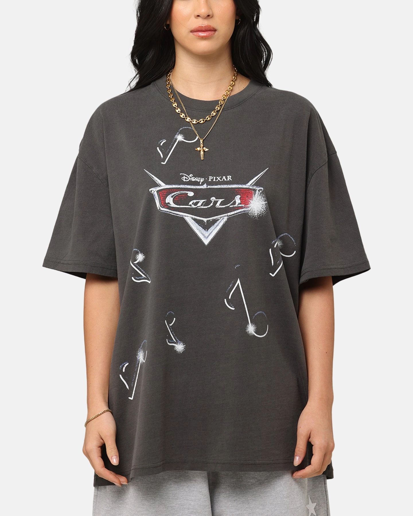 Reinforced Stitching UV Protective Coating Goat Crew Disney And Pixar Cars DJ Heavy T-Shirt Black Wash