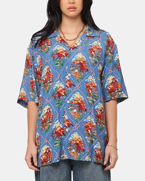 Champion Route 40 Drifter Button Up Shirt Teal Reinforced Neckline Detail RawEdgedDesign