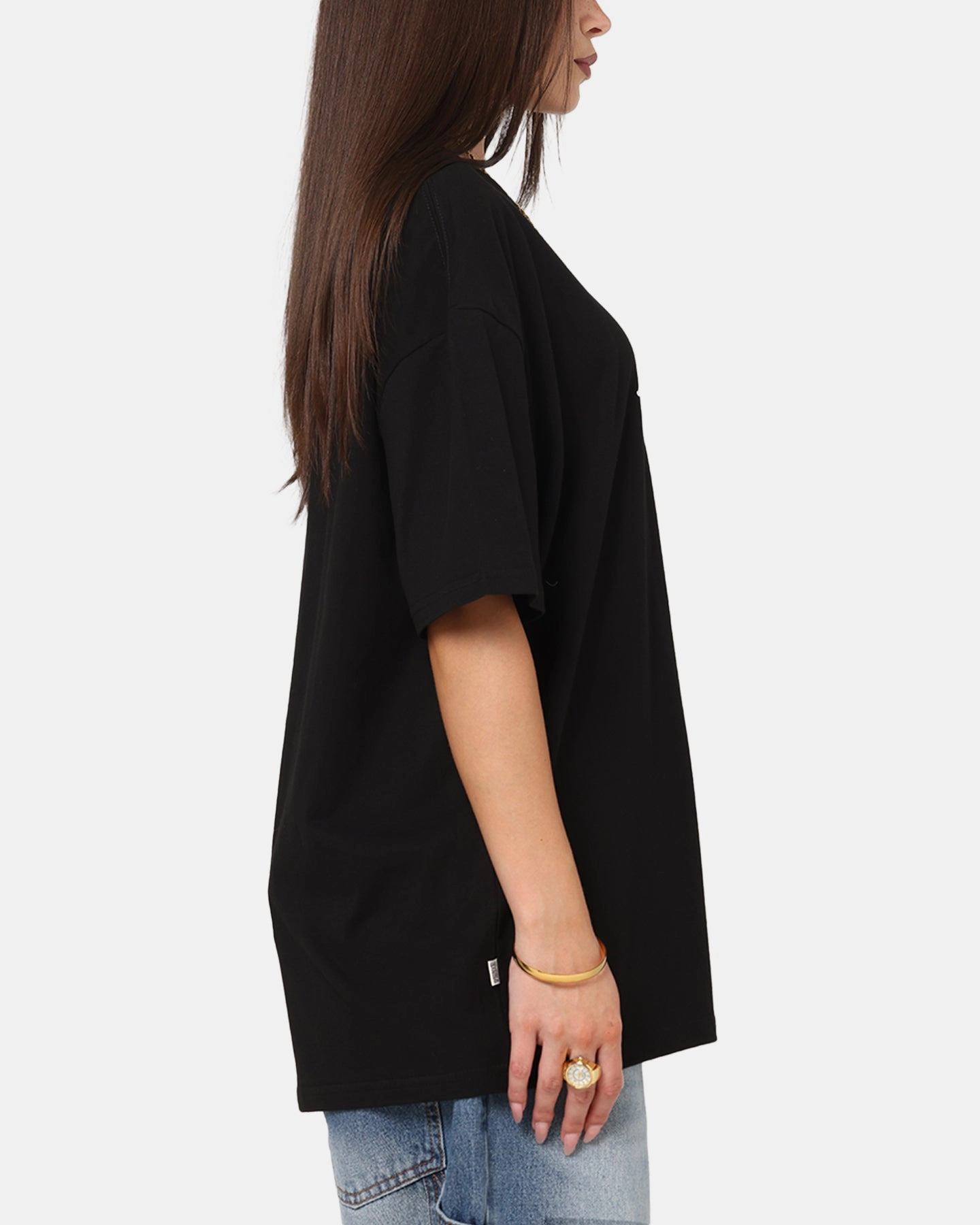 S Double Small Stock T-Shirt Black BreathableMeshPanels MinimalistSilhouette