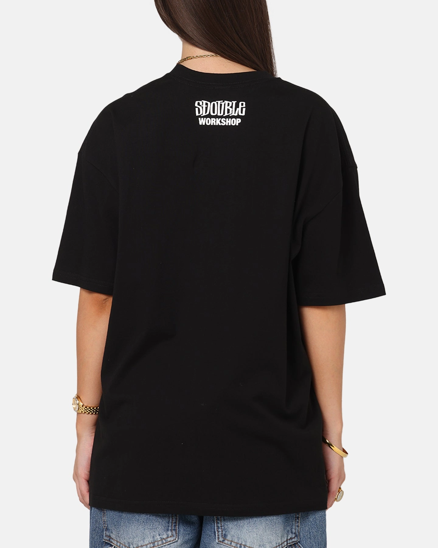 S Double Small Stock T-Shirt Black Thermal Insulation