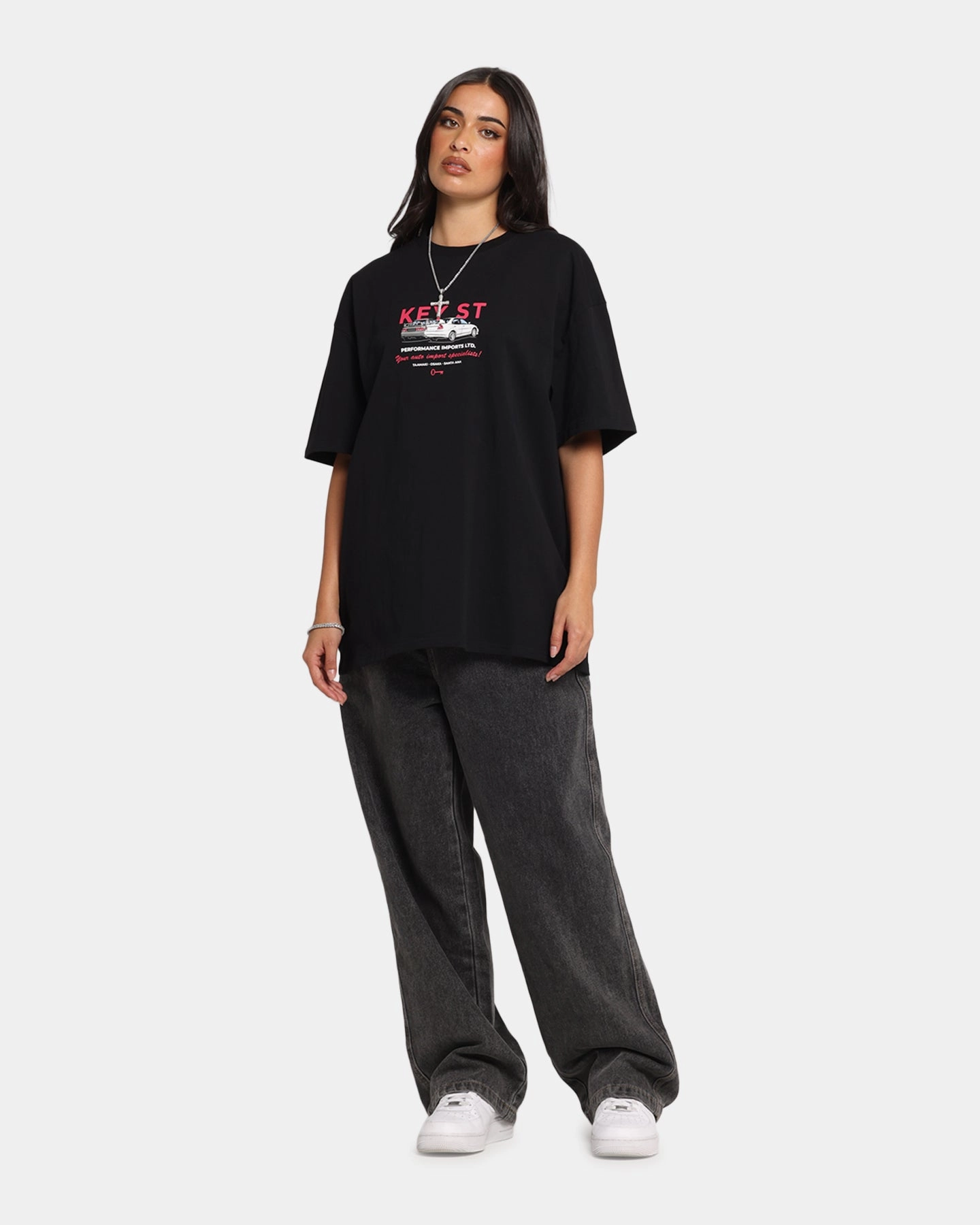 Key Street Dealership T-Shirt Black AbrasionResistantEdging Non Irritating Seam Finish