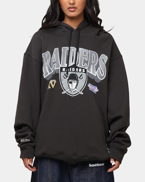 Mitchell & Ness Las Vegas Raiders Arch Hoodie Faded Black AbrasionResistant
