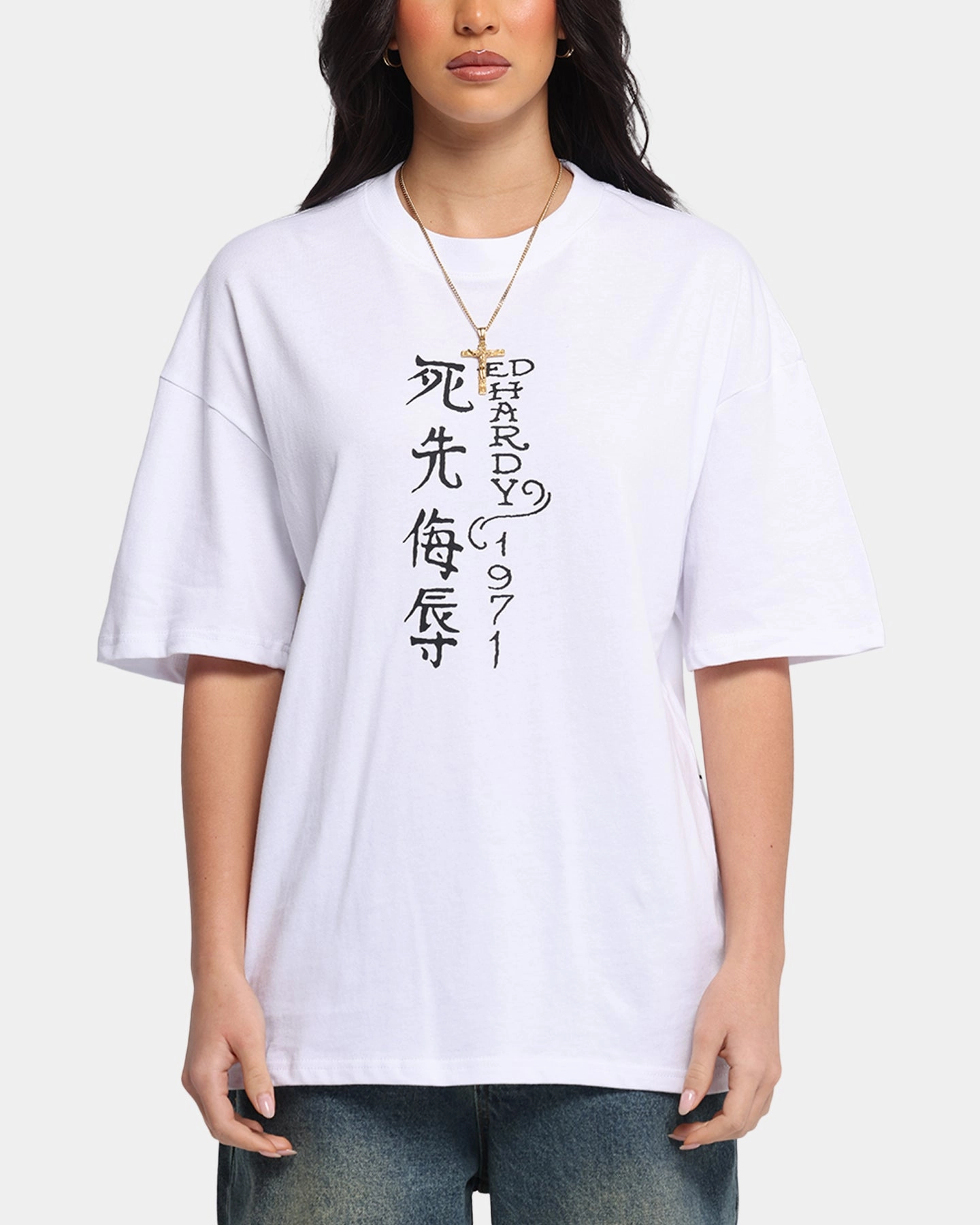 Active Blouse Ed Hardy Skull Sovereign T-Shirt White