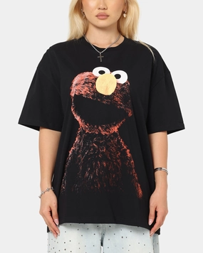 American Thrift X Sesame Street Elmo Grail Heavy T-Shirt Black DoubleStitched Cold Weather