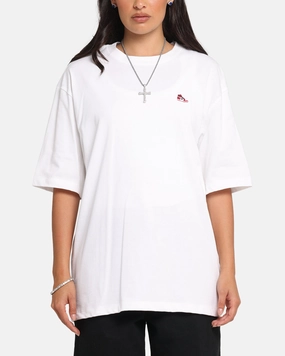 Jordan Brand Sneaker Patch Crewneck T-Shirt White/Varsity Red LightweightTexture