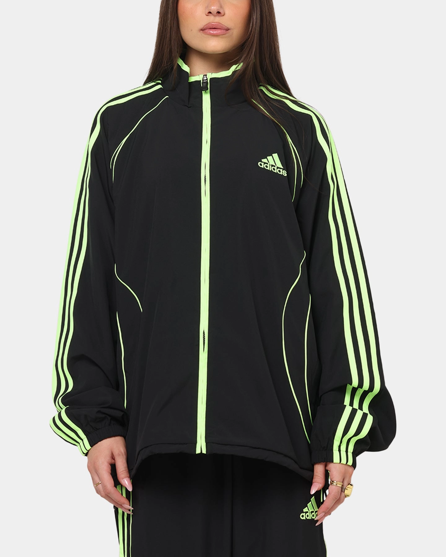 Adidas Teamgeist Adicolor Track Jacket Black/Green Printed T-shirt
