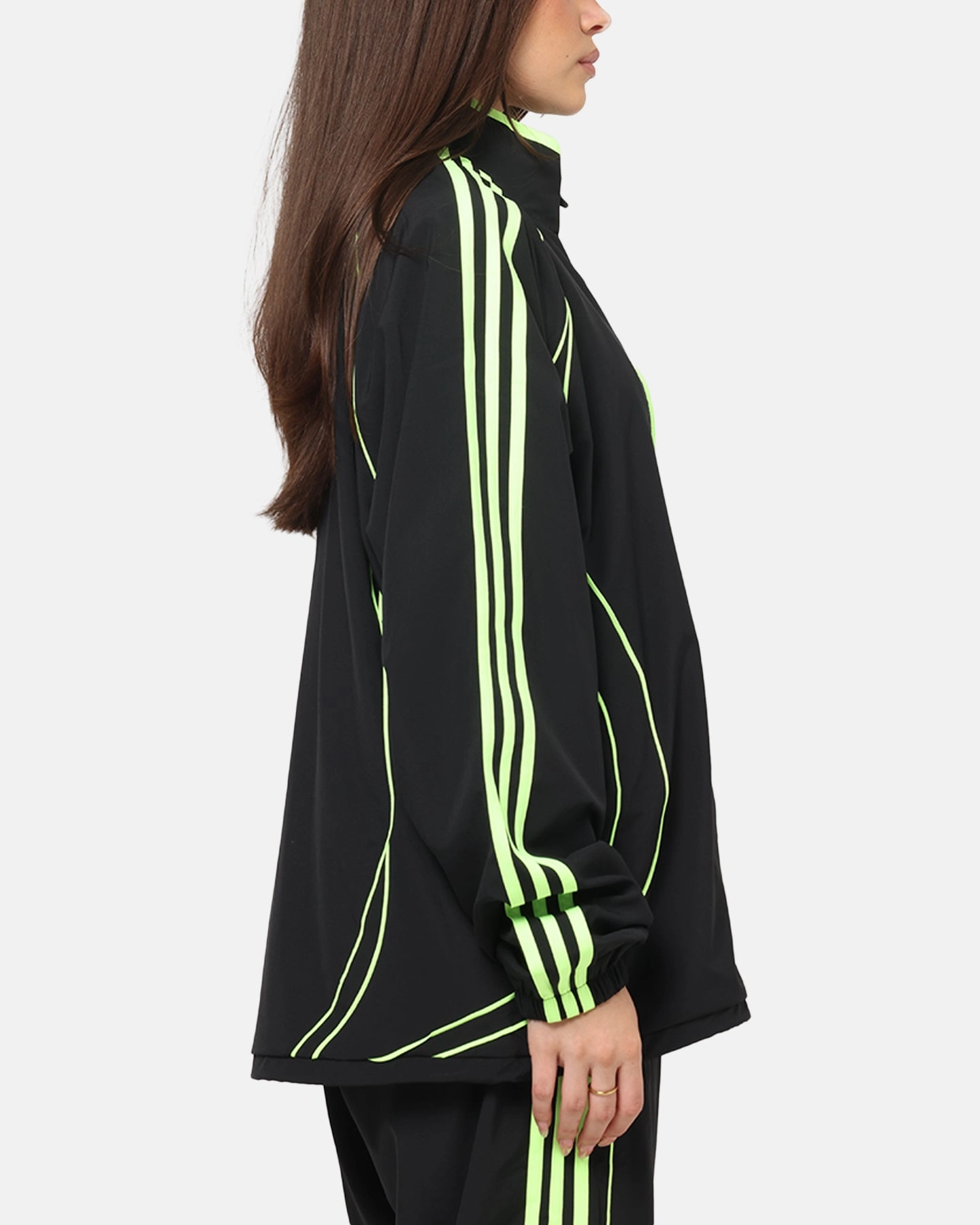 Comfortable Wear Brushed Interior Adidas Teamgeist Adicolor Track Jacket Black/Green