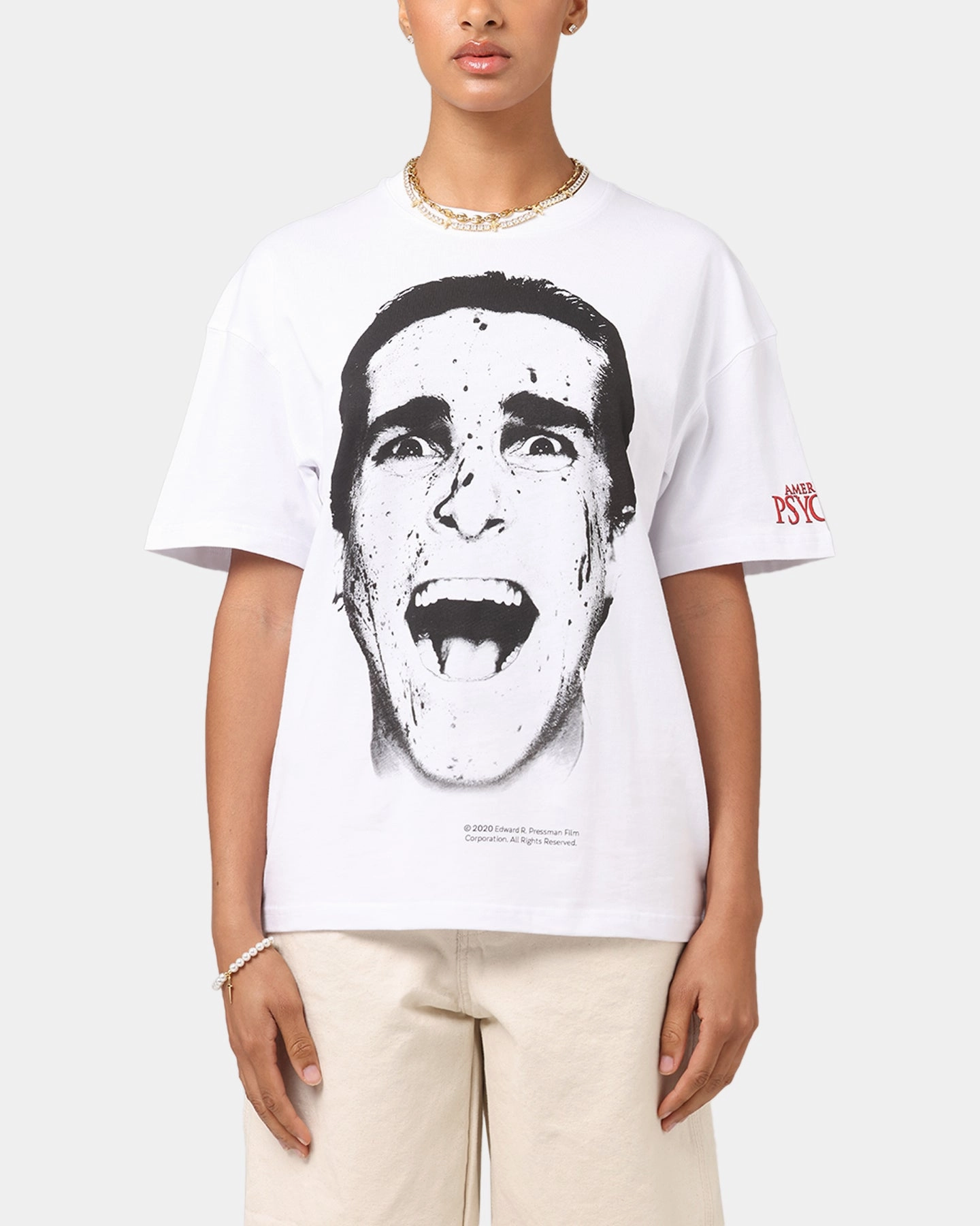 Durable Weave Goat Crew X American Psycho American Psycho T-Shirt White