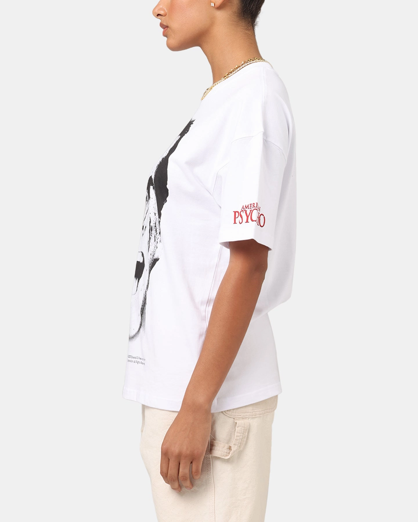 Goat Crew X American Psycho American Psycho T-Shirt White Retro Style Antimicrobial Finish