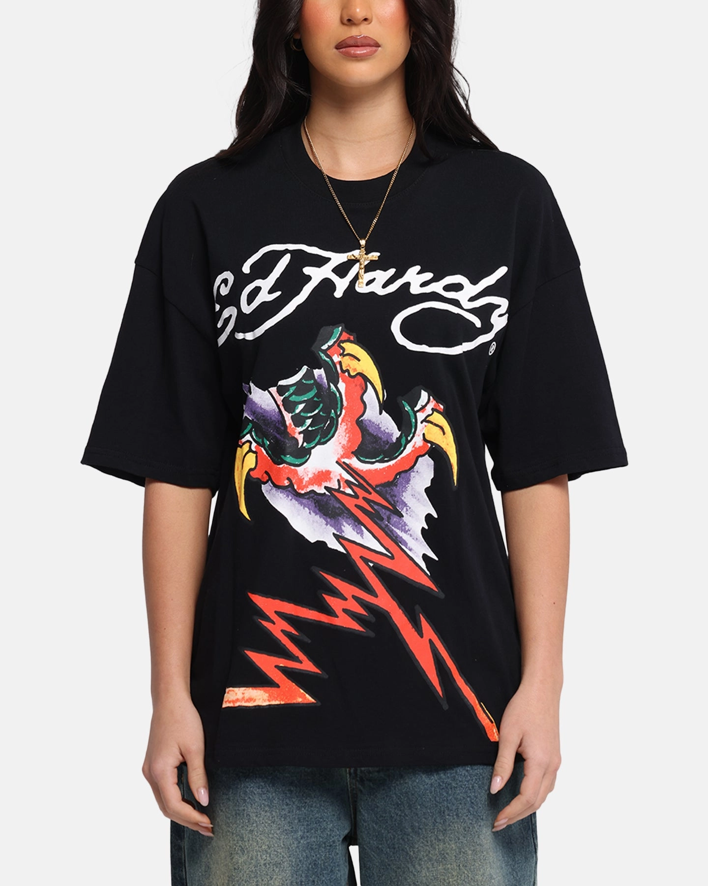 Ed Hardy Lightning T-Shirt Black Formal Tank