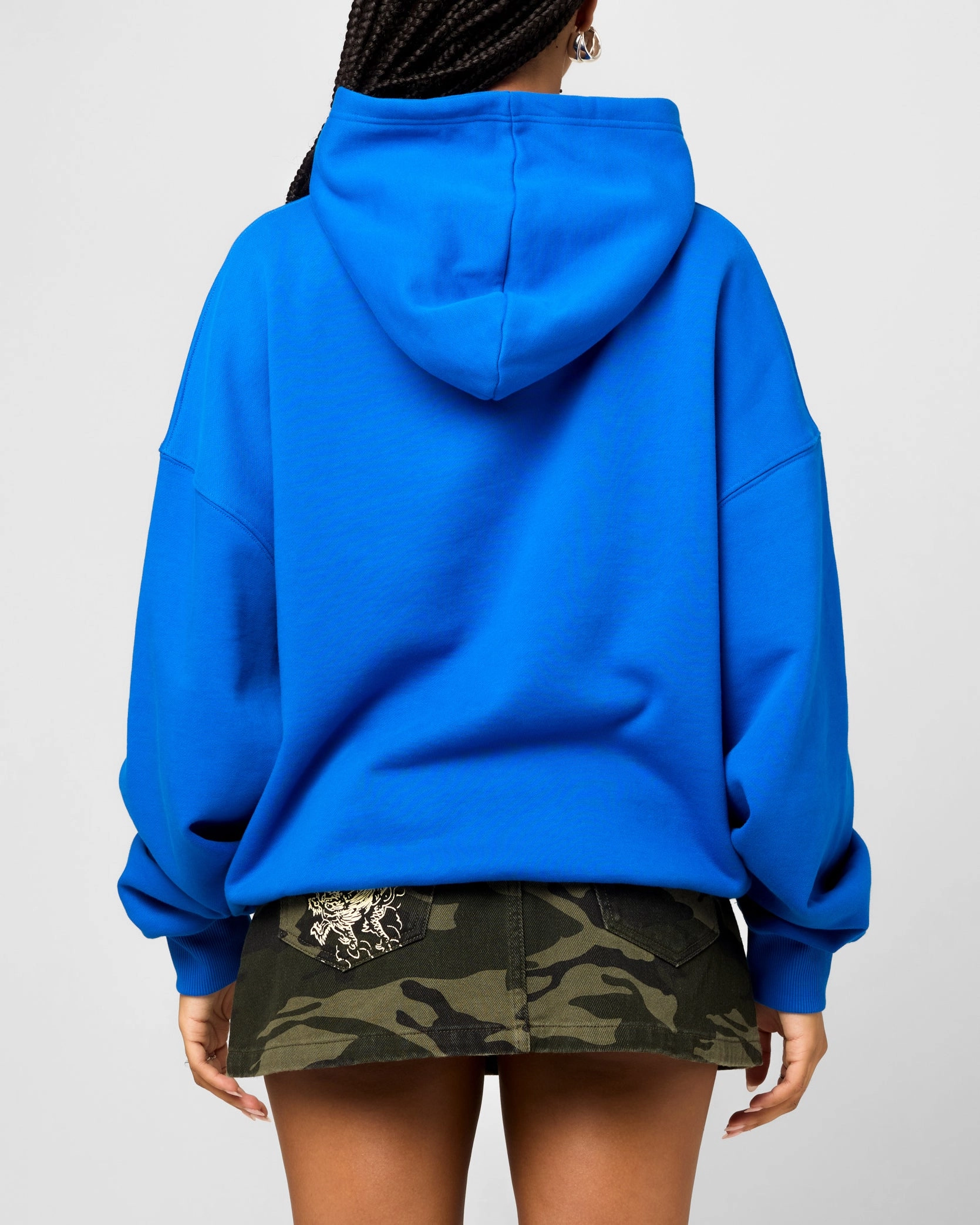 Soft Material Ed Hardy Rhinestone Dragon Hoodie Blue