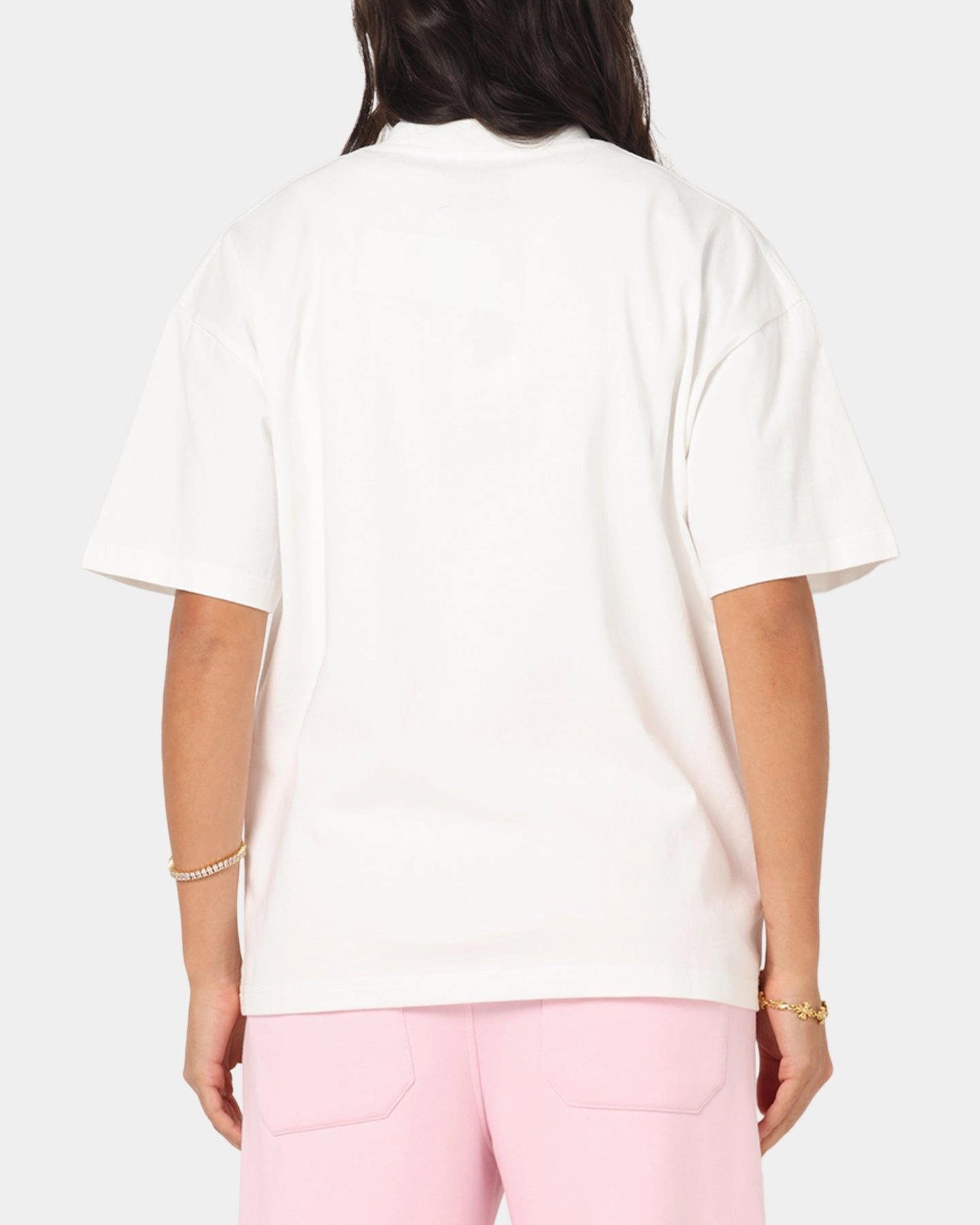 Wrinkle Resistant Textile Reflective Trim Details Ed Hardy Trinity Rhinestone T-Shirt Off White