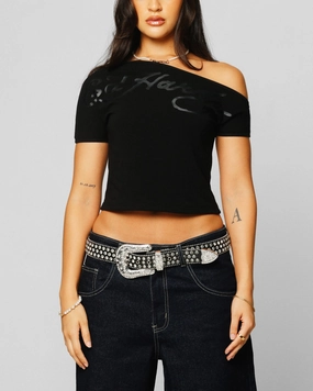 ContouredPanels Ed Hardy Women's Aline Baby T-Shirt Black