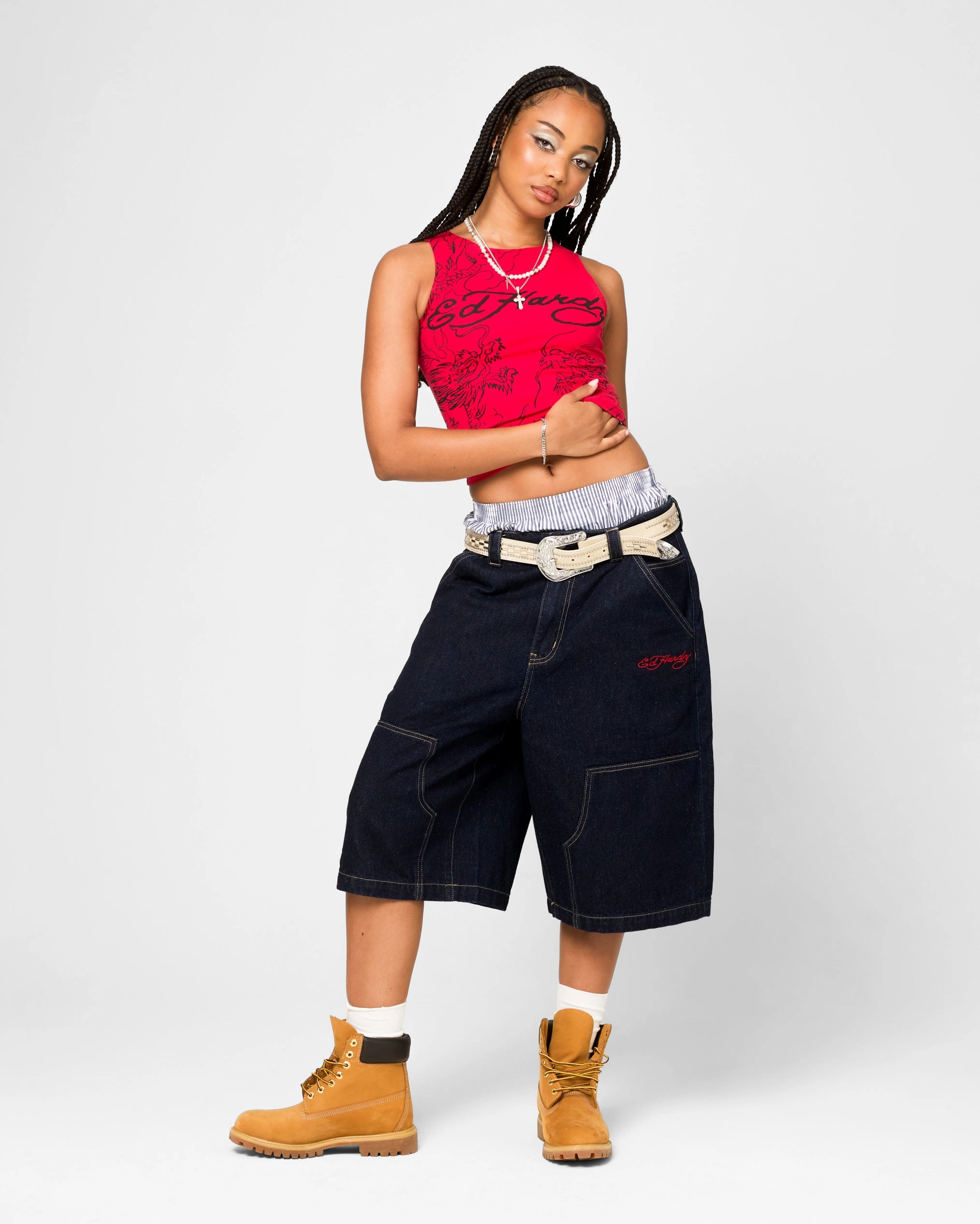 SustainableBlend Ed Hardy Women's Dragon Tank Red