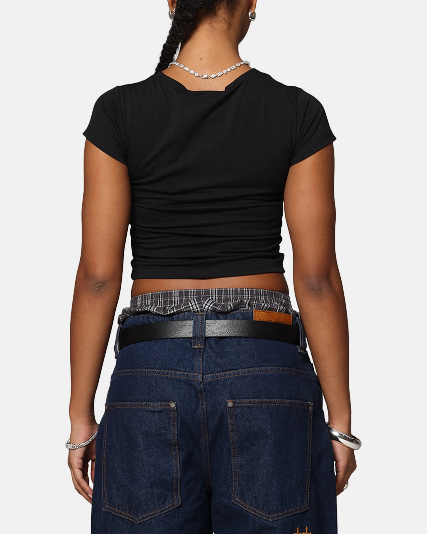 BreathableMeshPanel Lightweight Weave Material Ed Hardy Women's Flame Roll Baby T-Shirt Black