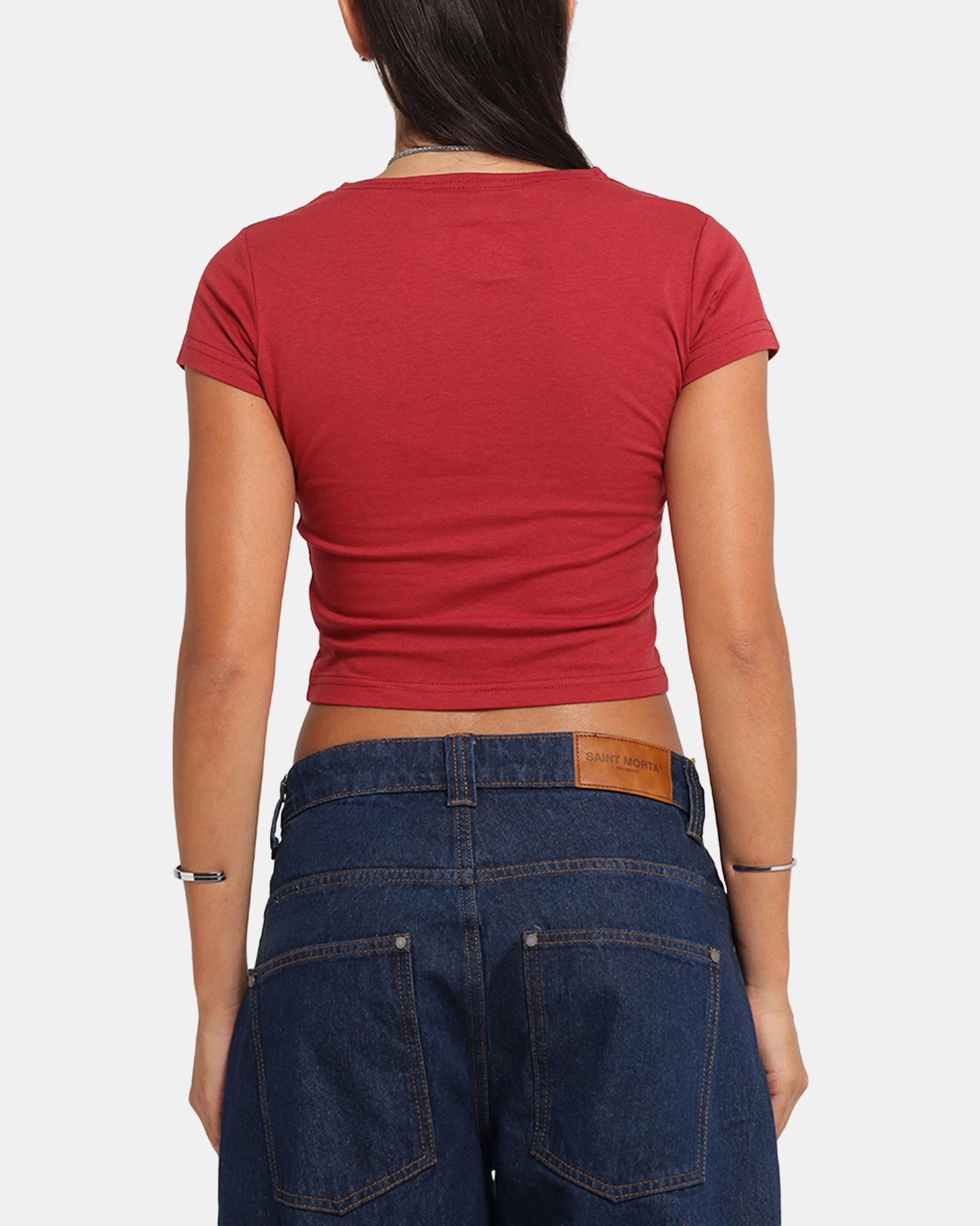 Ed Hardy Women's Rose Baby T-Shirt Red AthleisureReady