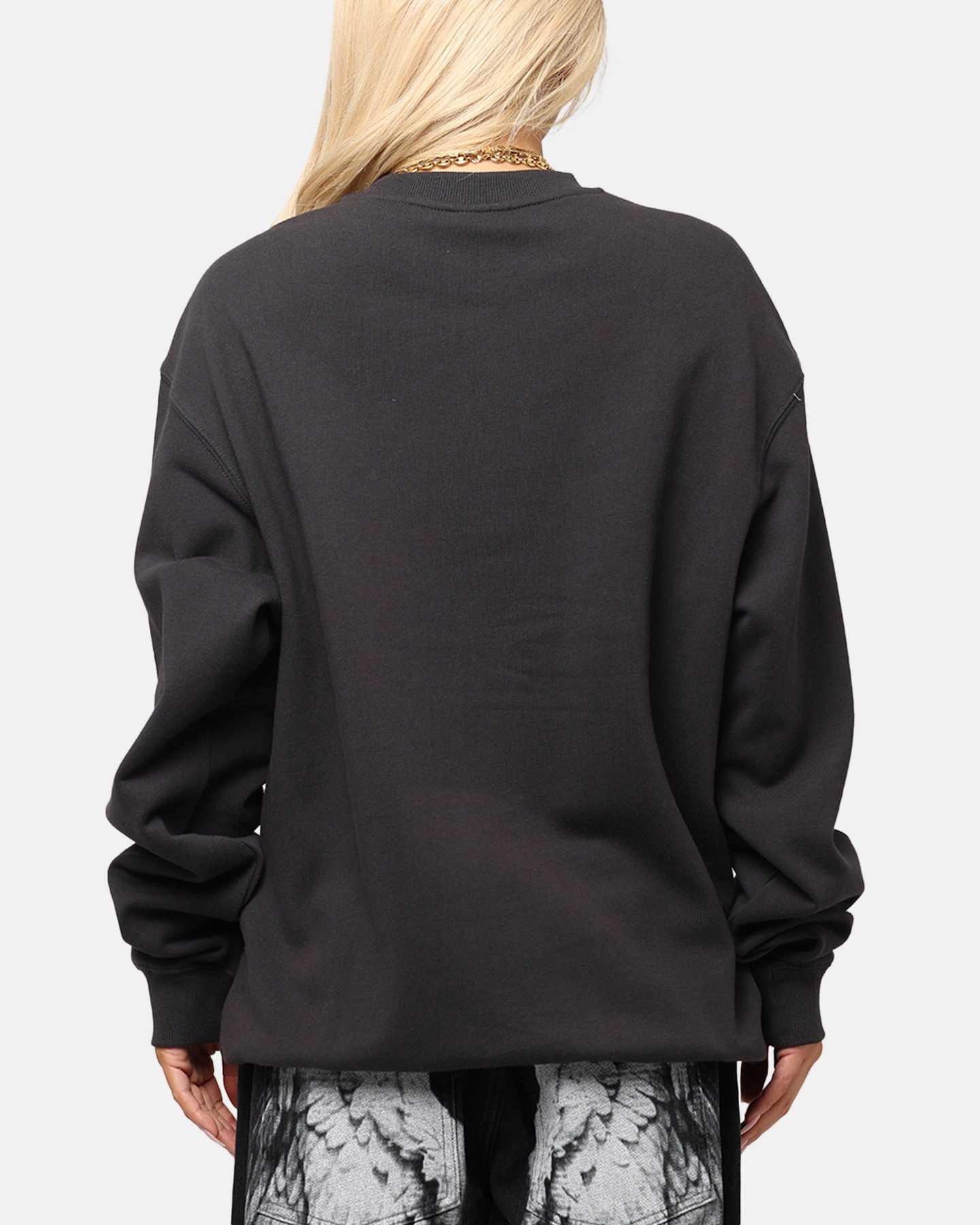 TaglessComfort Cozy Knit Mitchell & Ness Los Angeles Lakers Shaquille O'Neal Slam Magazine Crewneck Faded Black