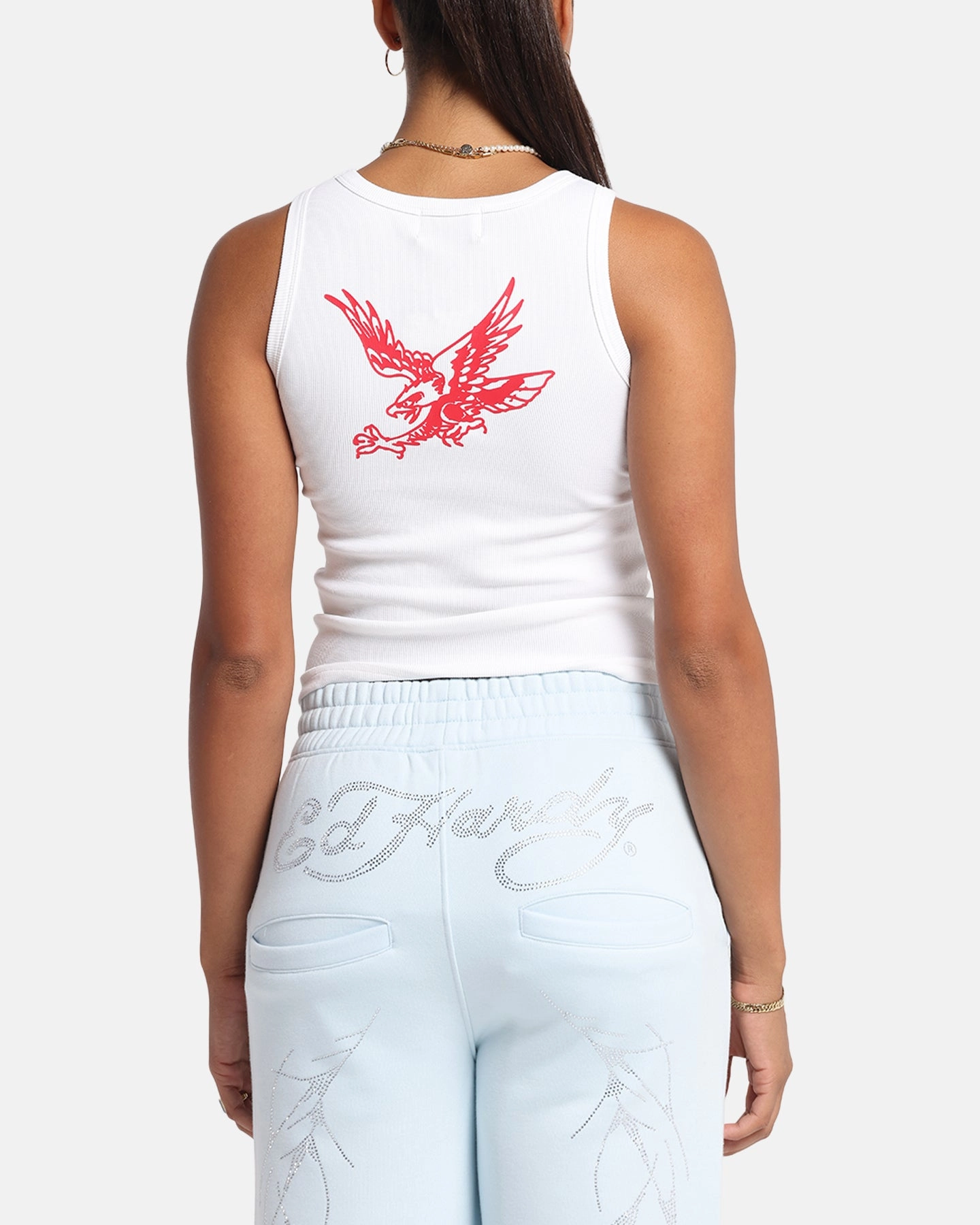 FlexibleNeckline Ed Hardy Women's Tried And True Tank White