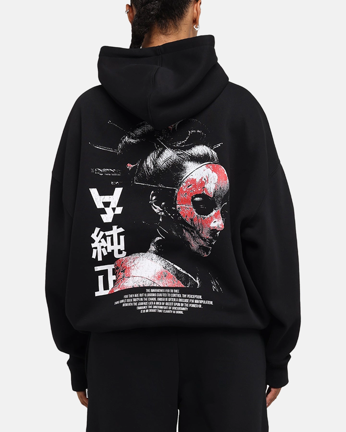 BondedShoulder The Anti Order Truth In Chaos Boxy Hoodie Black