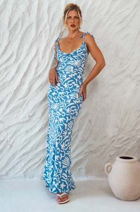 Flap-Detail Ermes Maxi Slip Dress