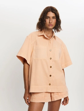 Breathable Ventilation DoubleLayeredFabric Paloma Denim Shirt