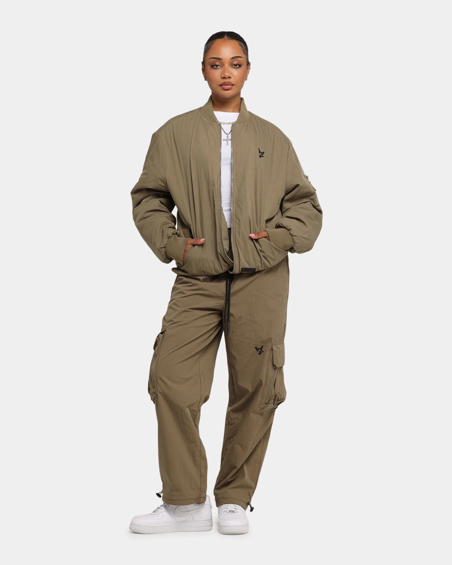 The Anti Order Anti Essential Oversized Bomber Jacket Dark Taupe FlatlockSeamTechnique LayeredCuff