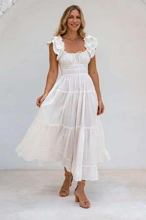 Aura Ruffled Maxi Dress Modern Staple