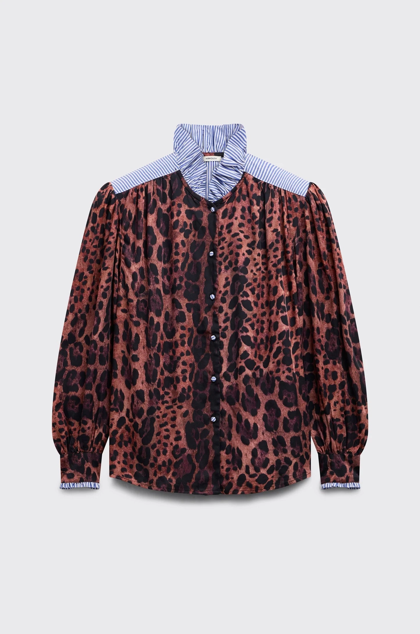 RollUpCuff Fauve Print Shirt