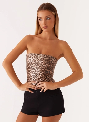 Feeling Fierce Sequin Tube Top - Leopard Sequin Thermal Regulation Technology ColorfastMaterial