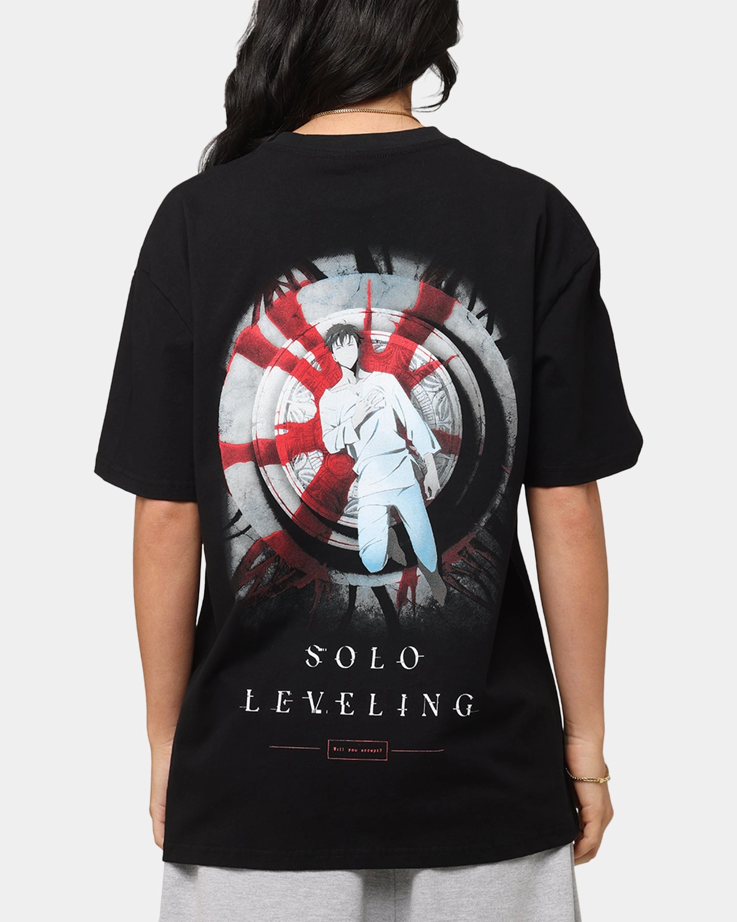 Goat Crew X Solo Leveling Solo Leveling Heavy T-Shirt Black Recycled Polyester Fabric