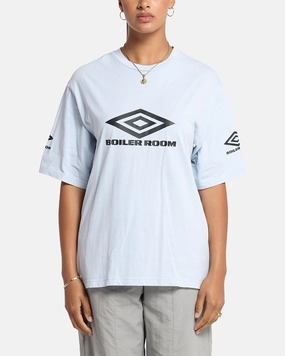Boiler Room X Umbro Washed T-Shirt Blue Fashionable Fit