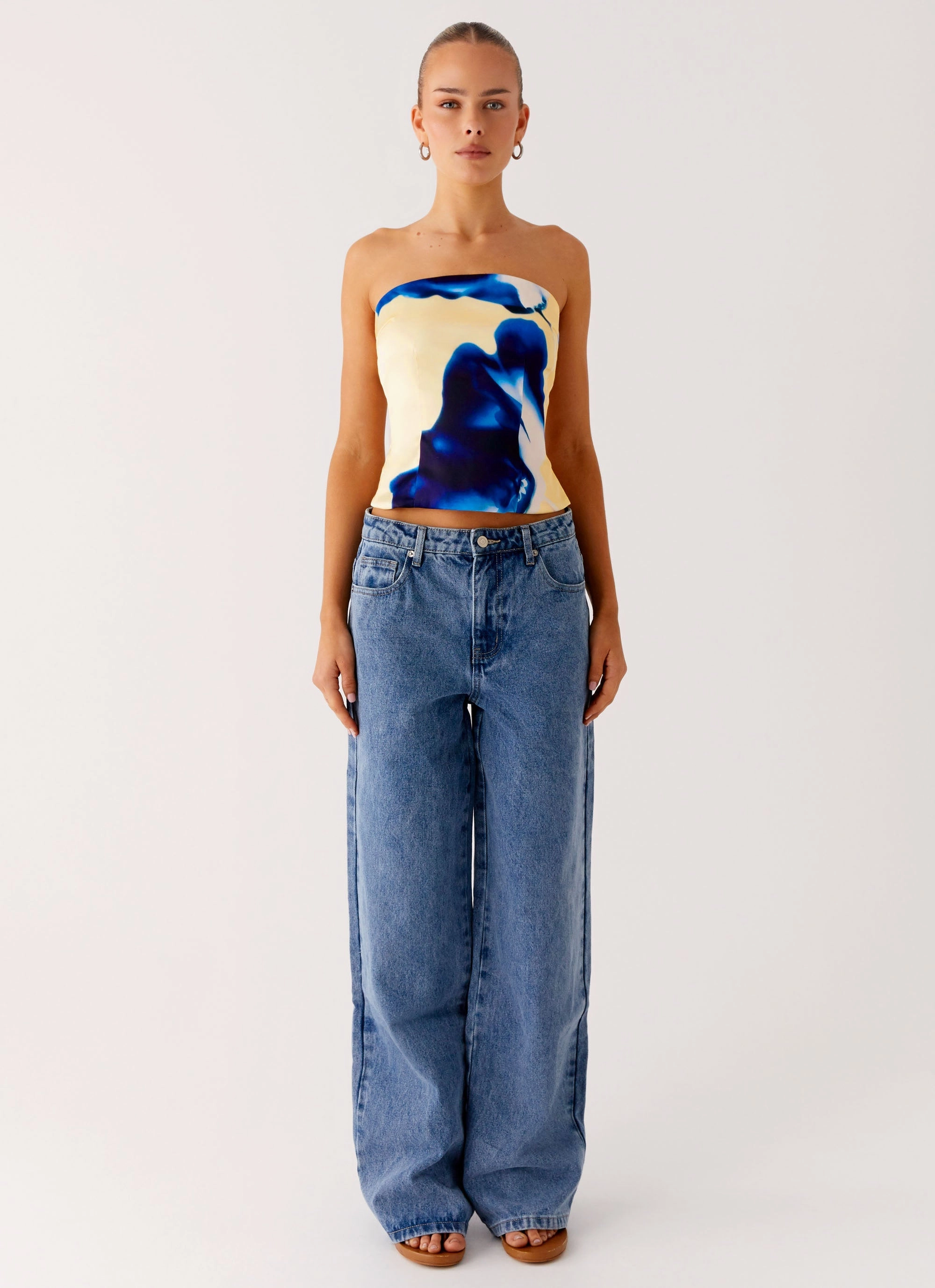 Comfy Cardigan Dreamy Skies Strapless Top - Heirloom Floral