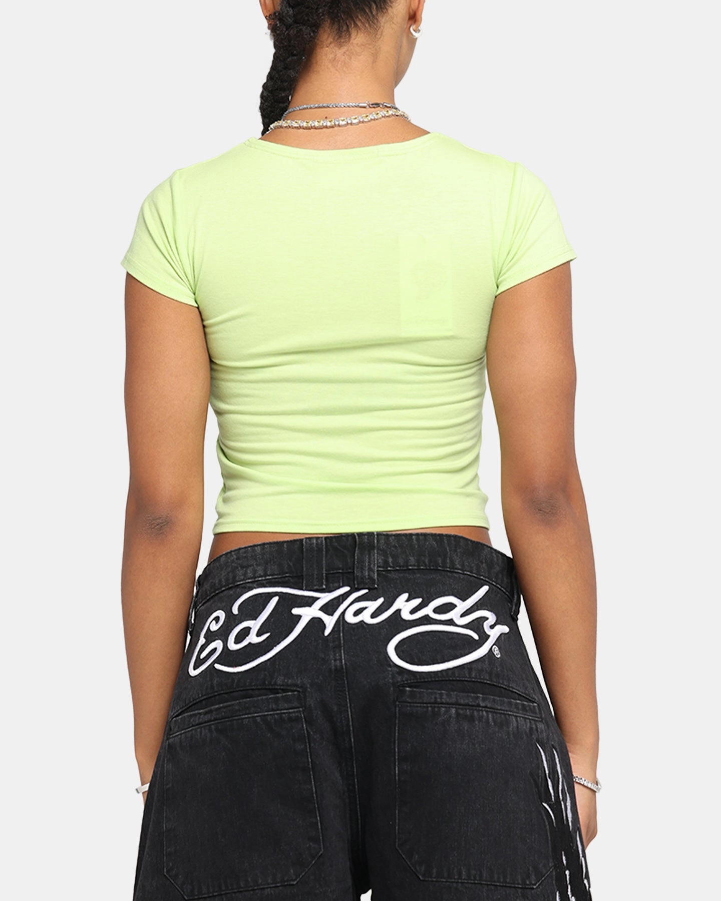 Thermal Regulating Design Ed Hardy Women's Koi Baby T-Shirt Green