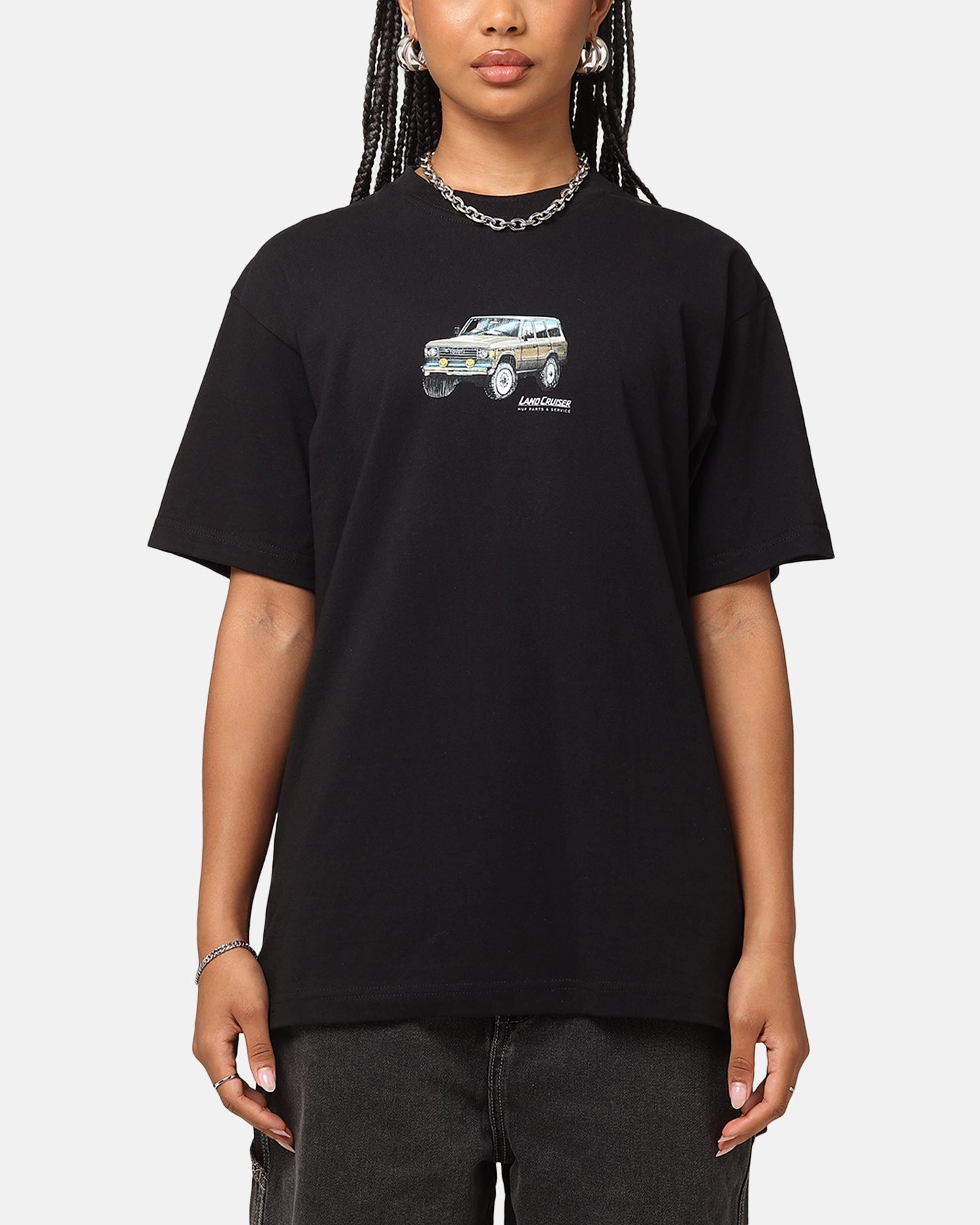 Tagless Neckline AntiStaticFabric Huf X Toyota Rosetta T-Shirt Black