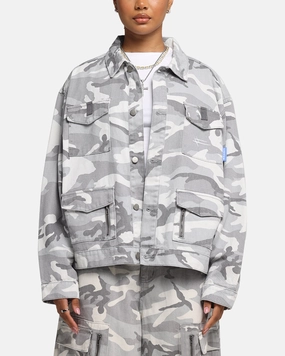 Loiter Combat Utility Jacket Snow Camo Airflow Vents Reinforced Elbow Patches