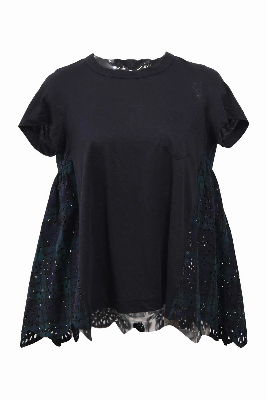 Oversized Silhouette Layered Neckline [WW46358] Sacai | T-shirt