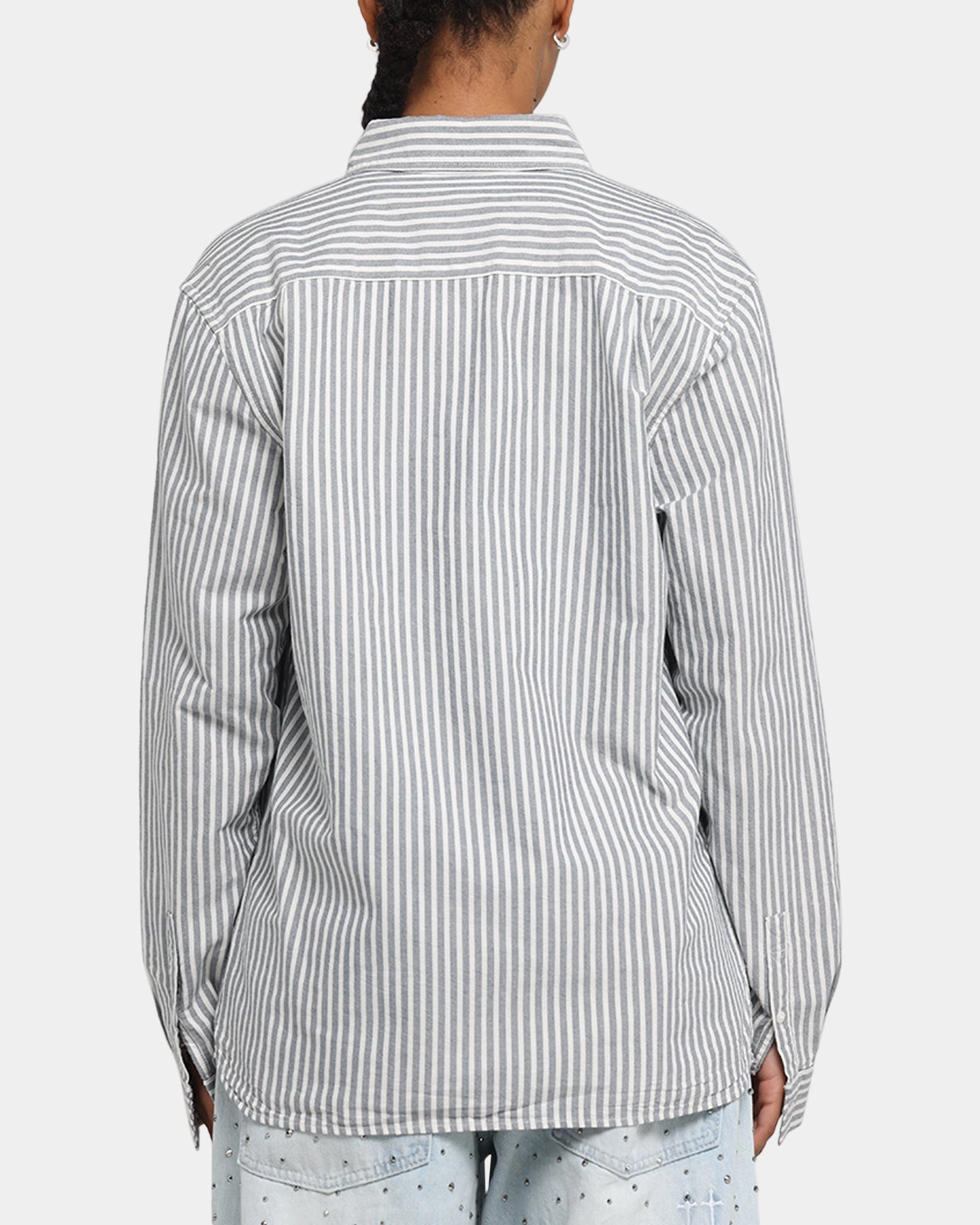 Fred Perry Stripe Oxford Shirt Blue HypoallergenicMaterial Seamless construction