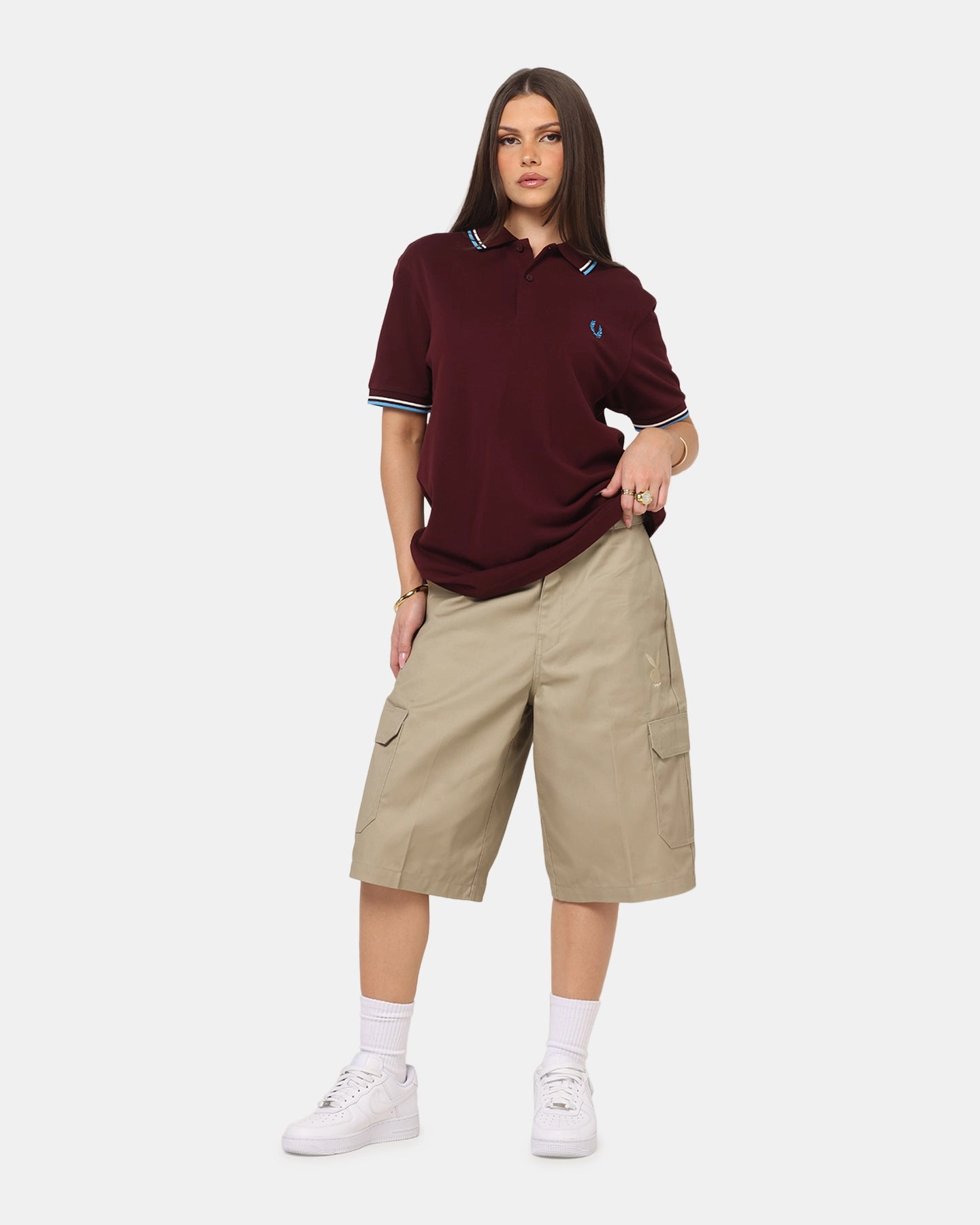 Soft Pullover ContrastTipping Fred Perry Twin Tipped Polo Shirt Oxblood