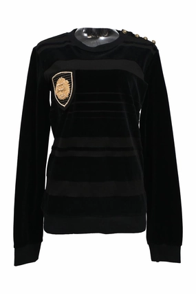 Hidden Button Placket Flatlock Seam Design [WW46159] Balmain | Long sleeve top