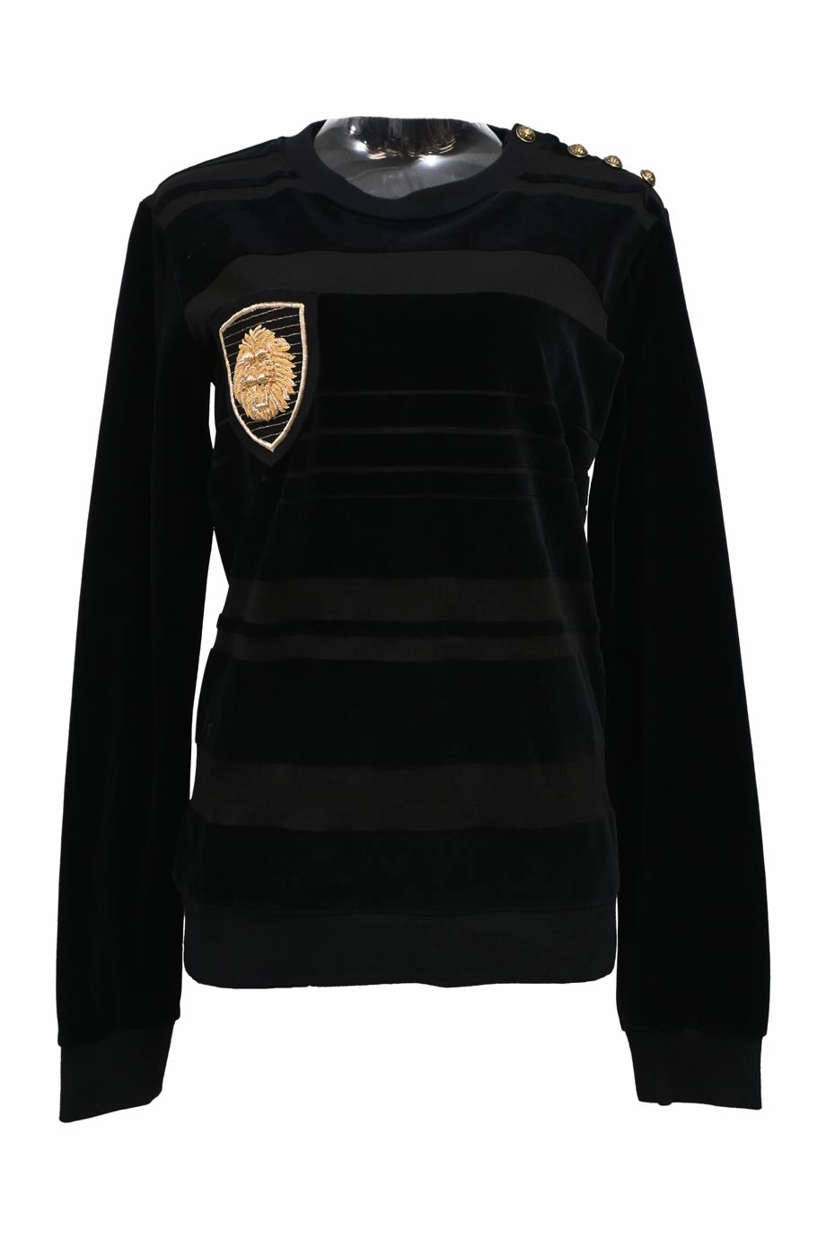 Hidden Button Placket Flatlock Seam Design [WW46159] Balmain | Long sleeve top