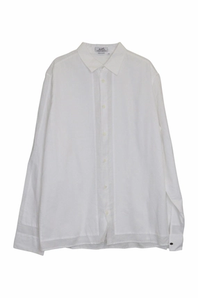 [WW22843] Herm??s | Shirt Solid Hue Beach Attire