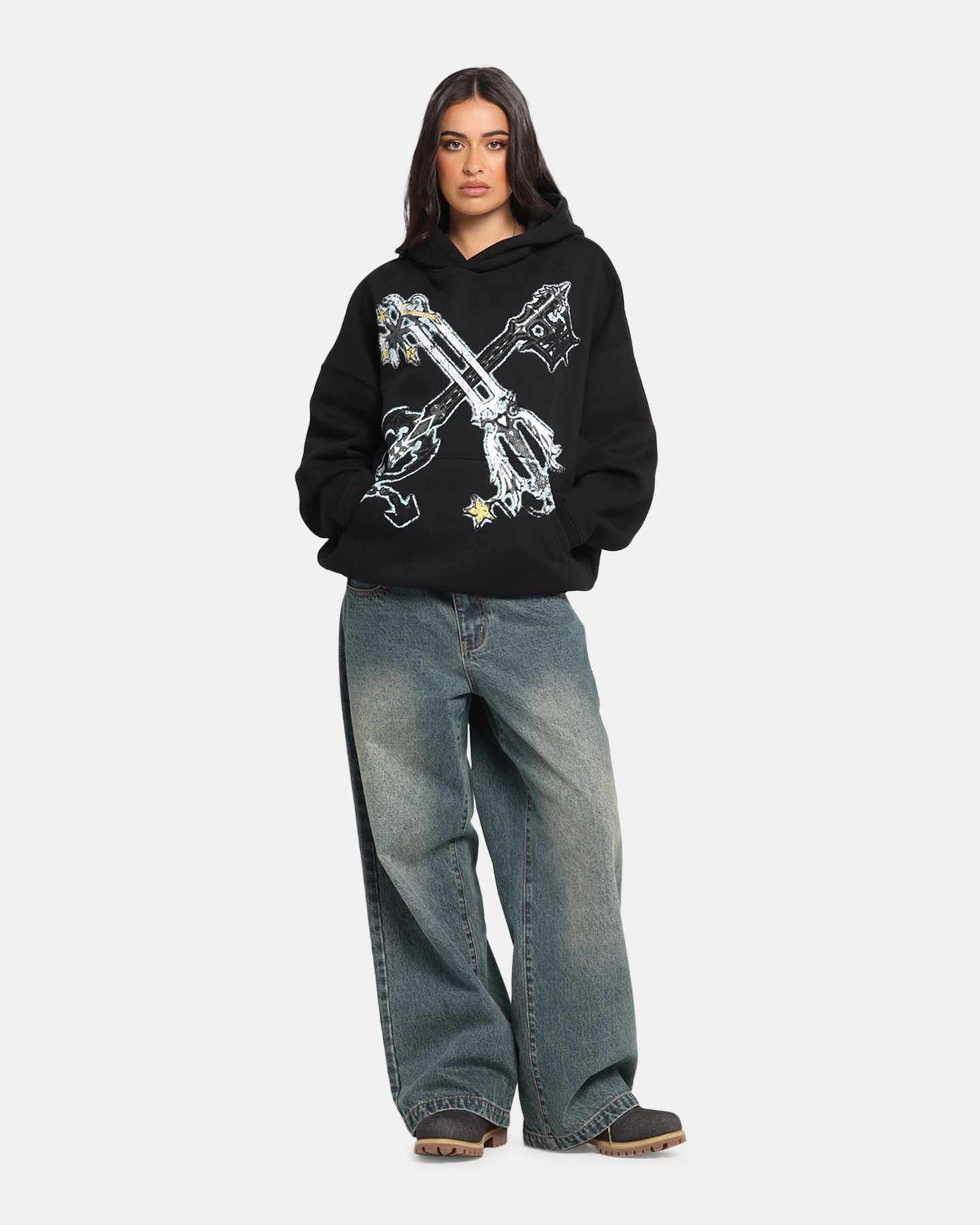 SelfFabric Binding FlexFoamInserts Goat Crew Disney Kingdom Hearts Kingdom Premium Hoodie Black