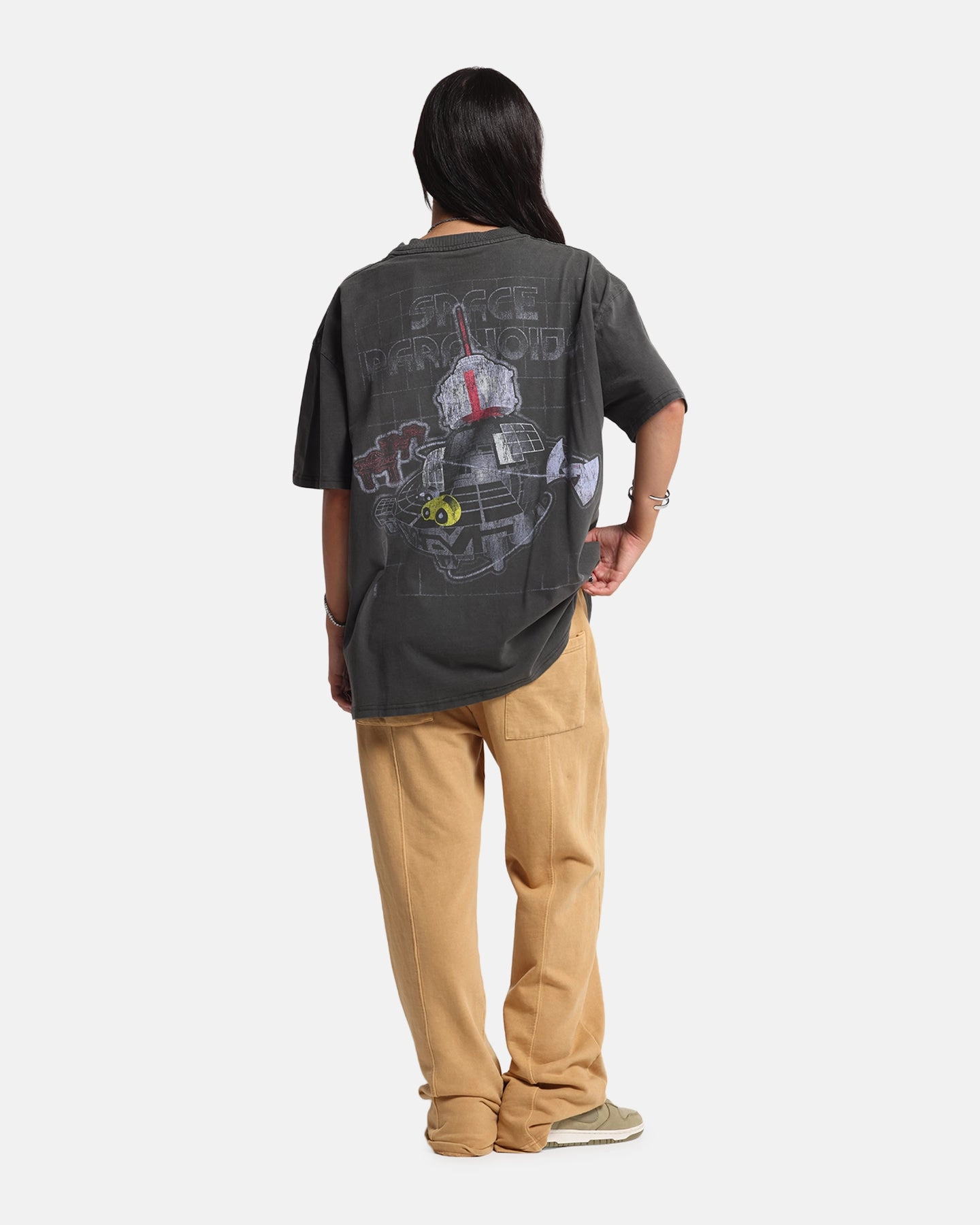 Goat Crew Disney Kingdom Hearts Space Paranoids Heavy T-Shirt Black Wash Button Down Collar Style